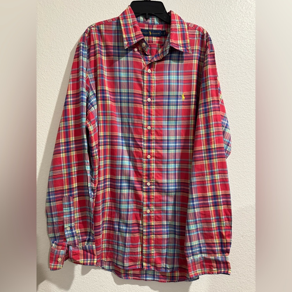 Red Plaid Polo Shirt